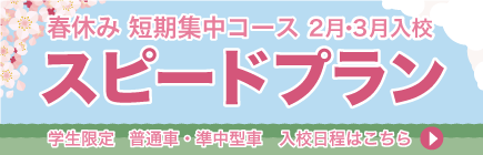 南湖自動車学校 学生限定プラン スピードプラン